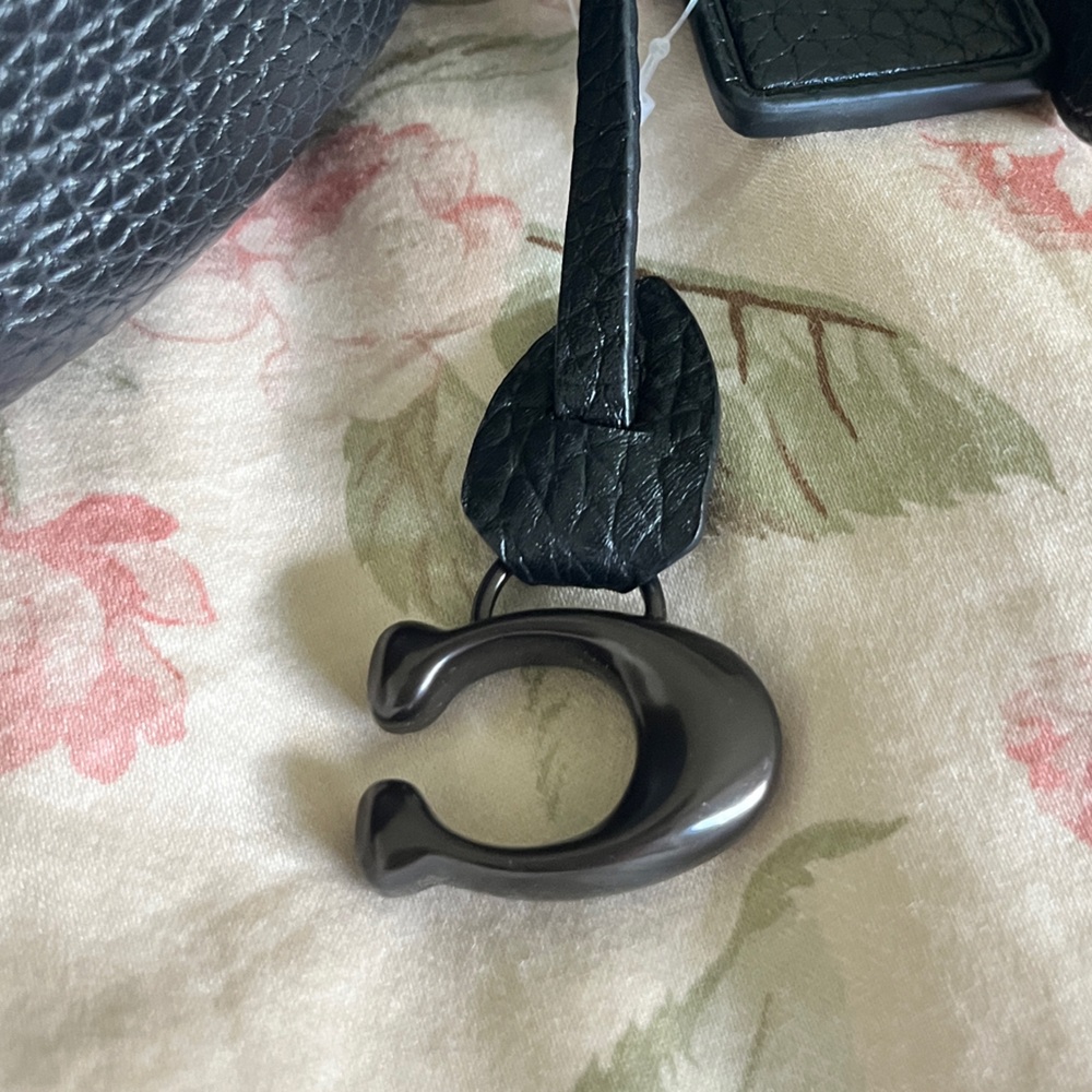 Coach Black Pebbled Leather LUNA  Shoulder Bag - Picture 14 of 16